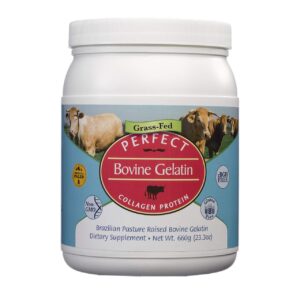 perfect supplements – perfect bovine gelatin – 660 grams – 100% beef gelatin collagen protein – supports healthy skin & joint health