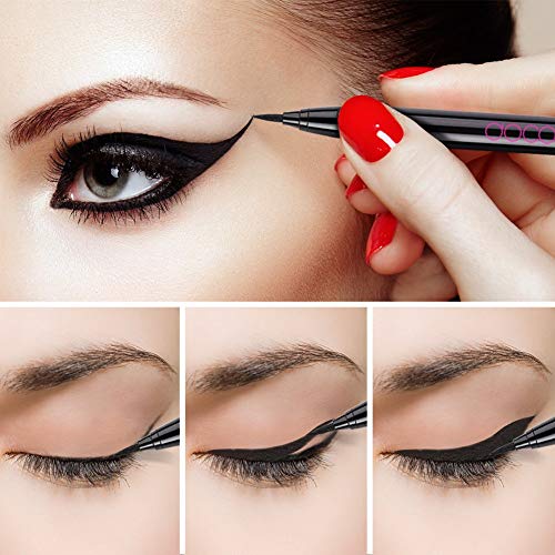 Docolor Waterproof Eyeliner Pen【Update】 Super Slim Precise All Day Black Professional Makeup Liquid Eye Liner Pencil for Women