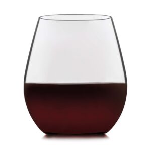 libbey signature kentfield stemless red wine glasses, 18-ounce, set of 4