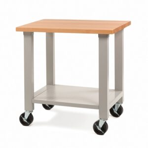 seville classics ultrahd heavy-duty rolling workstation, for garage, warehouse, office, classroom, granite, 36" w x 24" d x 37.5" h