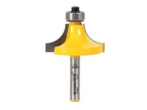 yonico 13166q 1/2-inch radius round over edge forming router bit 1/4-inch shank