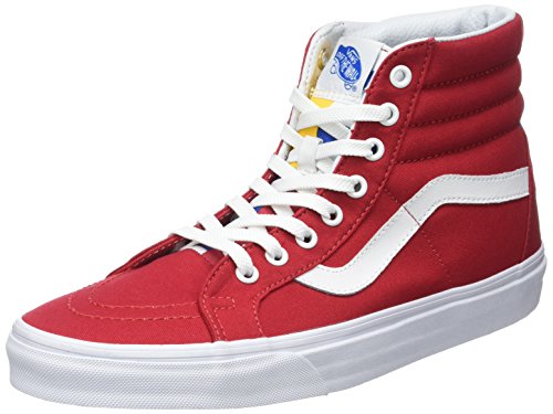 Vans Unisex SK8-Hi Reissue (1966) Mens Skateboarding-Shoes VN-A2XSBMXE, Red/Blue, US Men 4