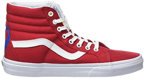 Vans Unisex SK8-Hi Reissue (1966) Mens Skateboarding-Shoes VN-A2XSBMXE, Red/Blue, US Men 4