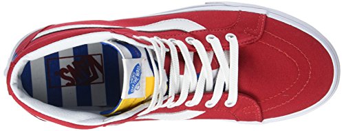 Vans Unisex SK8-Hi Reissue (1966) Mens Skateboarding-Shoes VN-A2XSBMXE, Red/Blue, US Men 4