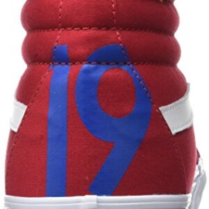 Vans Unisex SK8-Hi Reissue (1966) Mens Skateboarding-Shoes VN-A2XSBMXE, Red/Blue, US Men 4