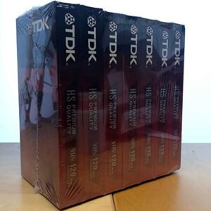 TDK 7 Pack T-120 VHS Premium Quality HS Video Tape- 120 minute/6 hour. Discontinued by Manufacturer
