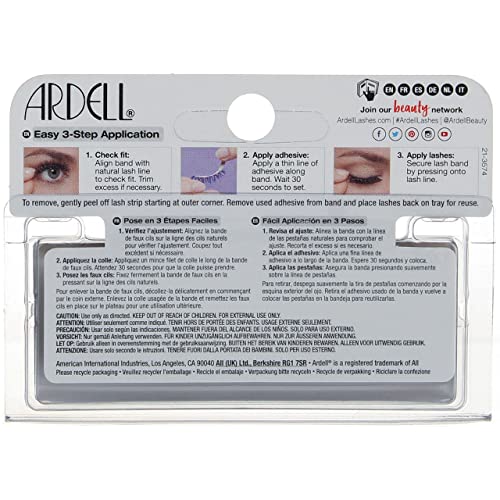 Ardell Fashion Lashes Natural Strip Lash, Black [120] 1 ea (Pack of 3)