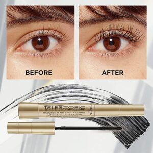 L'Oreal Paris Telescopic Mascara, Black [905] 0.27 oz (Pack of 3)