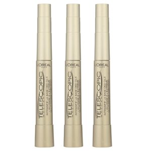 L'Oreal Paris Telescopic Mascara, Black [905] 0.27 oz (Pack of 3)