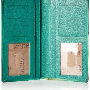 Anna by Anuschka womens 1833 Wallet Hand Painted Genuine Leather, Birds in Paradise Green, One Size US