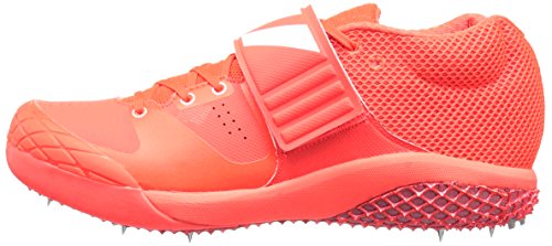 adidas Women's Adizero Javelin Track Shoe, Solar Red/White/Metallic/Silver, 15