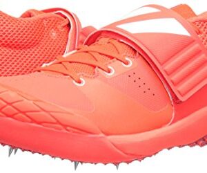 adidas Women's Adizero Javelin Track Shoe, Solar Red/White/Metallic/Silver, 15