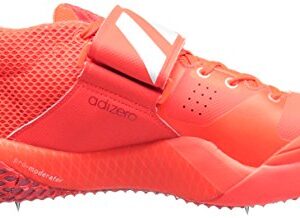 adidas Women's Adizero Javelin Track Shoe, Solar Red/White/Metallic/Silver, 15