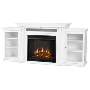 real flame media calie electric fireplace in white