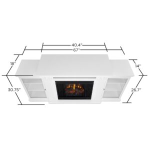 Real Flame Media Calie Electric Fireplace in White