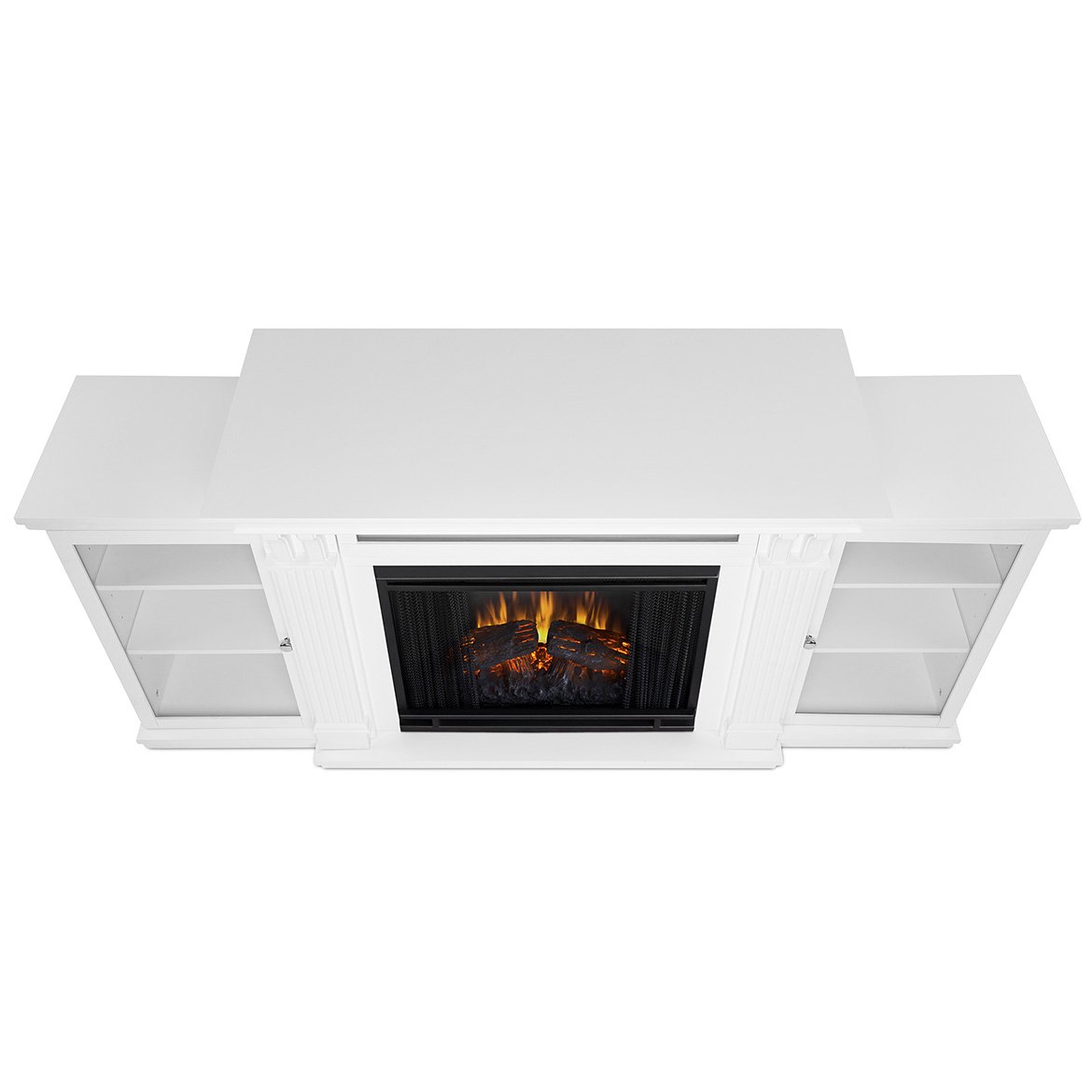 Real Flame Media Calie Electric Fireplace in White