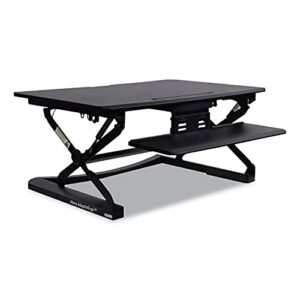 Alera AdaptivErgo Two-Tier Sit-Stand Lifting Workstation, 35.12" x 31.1" x 5.91" to 19.69", Black