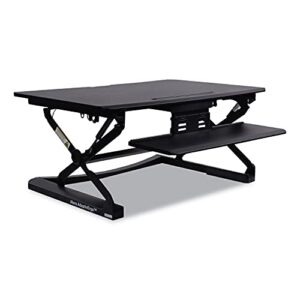 alera adaptivergo two-tier sit-stand lifting workstation, 35.12" x 31.1" x 5.91" to 19.69", black