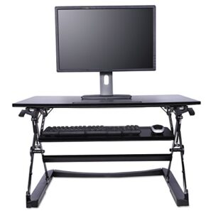 Alera AdaptivErgo Two-Tier Sit-Stand Lifting Workstation, 35.12" x 31.1" x 5.91" to 19.69", Black