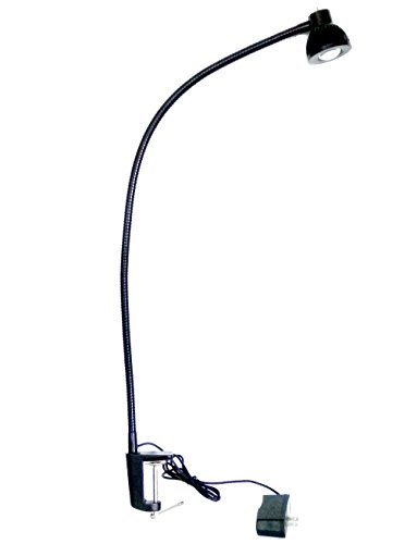 Hersi 5w 30‘’Long Swing Arm 110v/220v Desk Lamp Metal Architect LED Task Light with Clamp, Adjustable Folding Twin-Arm Clip-on Table Lamp,Black