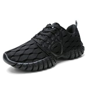 aleader women's lightweight mesh sport running shoes carbon black 8 d(m) us