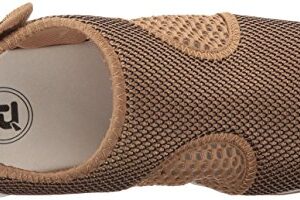 Propét Womens TravelActiv Sandal, Gold/Black, 8.5 Wide US