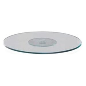 bowery hill 40" round glass lazy susan with triple beveled edge, dining turntable