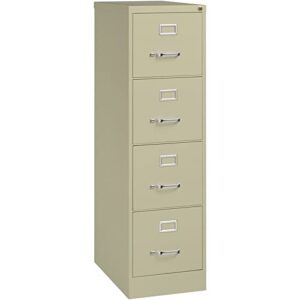 pemberly row 25" deep 4 drawer letter file cabinet in putty, fully assembled