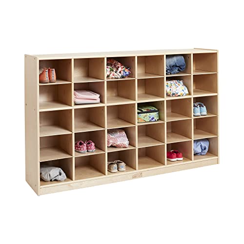 ECR4Kids ECRKids Storage & Organization, 30 Cubbies, Birch Finish