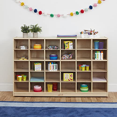 ECR4Kids ECRKids Storage & Organization, 30 Cubbies, Birch Finish