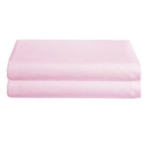 babydoll bedding moses basket set of 2 sheet, pink, 13" x 27"