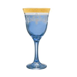 Lorenzo Import - Corona Wine Goblets (Set of 6), Multicolor