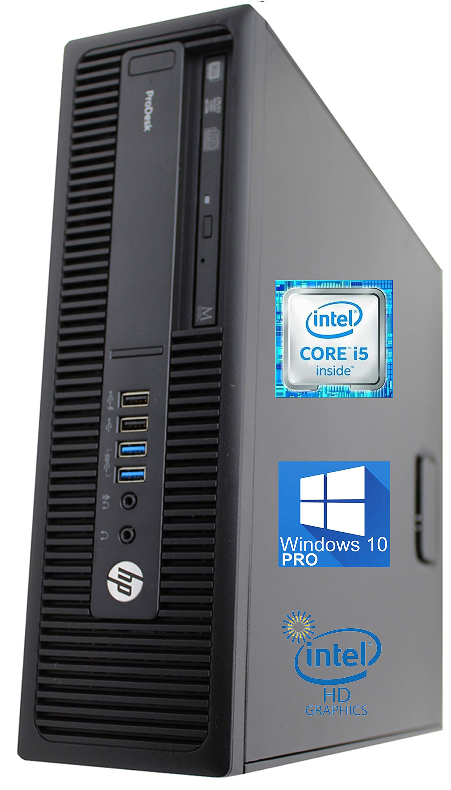 HP 600 G2 ProDesk SFF Desktop, Intel Quad-Core i5-6500 Upto 3.6GHz, 32GB RAM, 1TB SSD, AMD Radeon HD6450 1GB 4K, Wi-Fi, Bluetooth, DVD, HDMI, DisplayPort - Windows 10 Pro (Renewed)