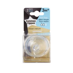 Tommee Tippee Closer to Nature Medium Flow Nipples, 2 Count