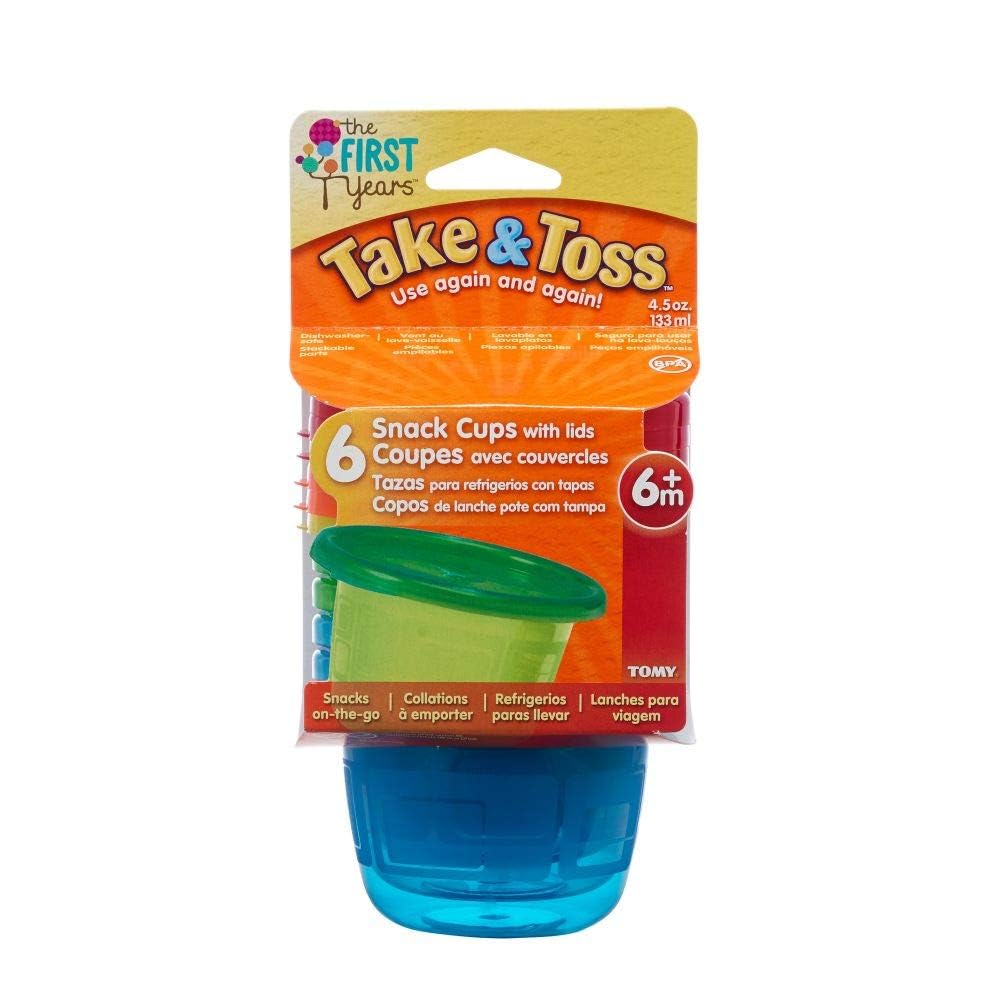 The First Years Take and Toss Snack Cups, 6 Count