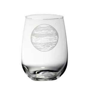 jupiter etched glass (stemless wine)