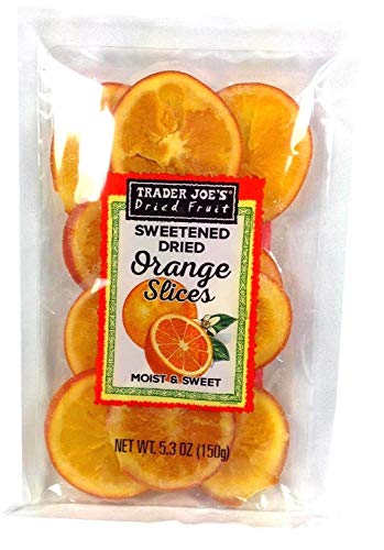 Trader Joe's Sweetened Dried Orange Slices, 5.3 oz / 150 g (Pack of 3)