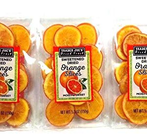 Trader Joe's Sweetened Dried Orange Slices, 5.3 oz / 150 g (Pack of 3)