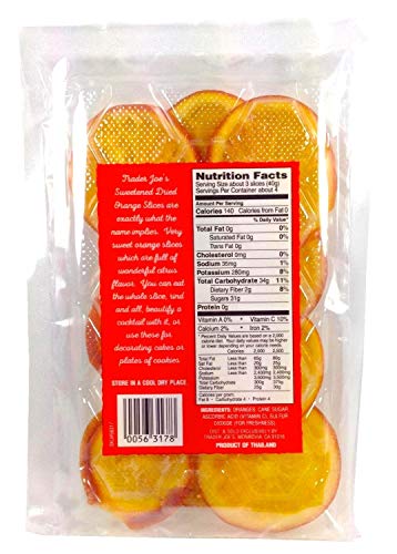 Trader Joe's Sweetened Dried Orange Slices, 5.3 oz / 150 g (Pack of 3)