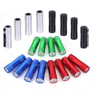 fastpro 20-pack aluminum 6-led flashlights set with lanyard and aaa batteries included and pre-installed