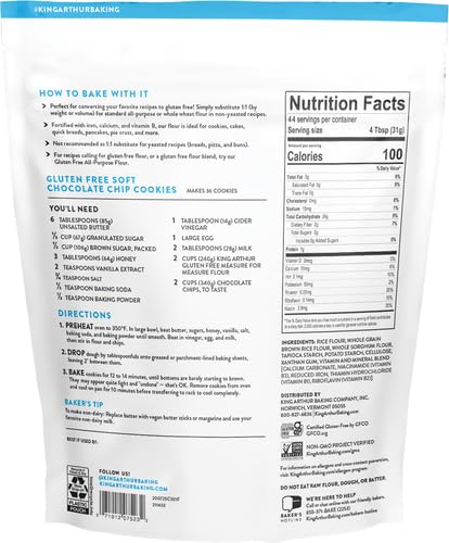 King Arthur, Measure for Measure Flour, Certified Gluten-Free, Non-GMO Project Verified, Certified Kosher, 3 Pounds, Packaging May Vary