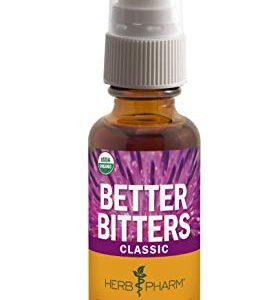 Herb Pharm Better Bitters Certified Organic Digestive Bitters, Classic, 1 Ounce
