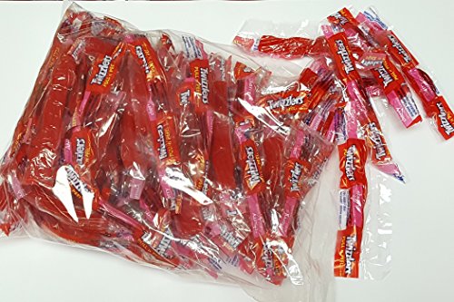 TWIZZLER Cherry Pull N' Peel Licorice, Red Single Twist Candy, Wrapped, 2 Pounds Single Twist Pack