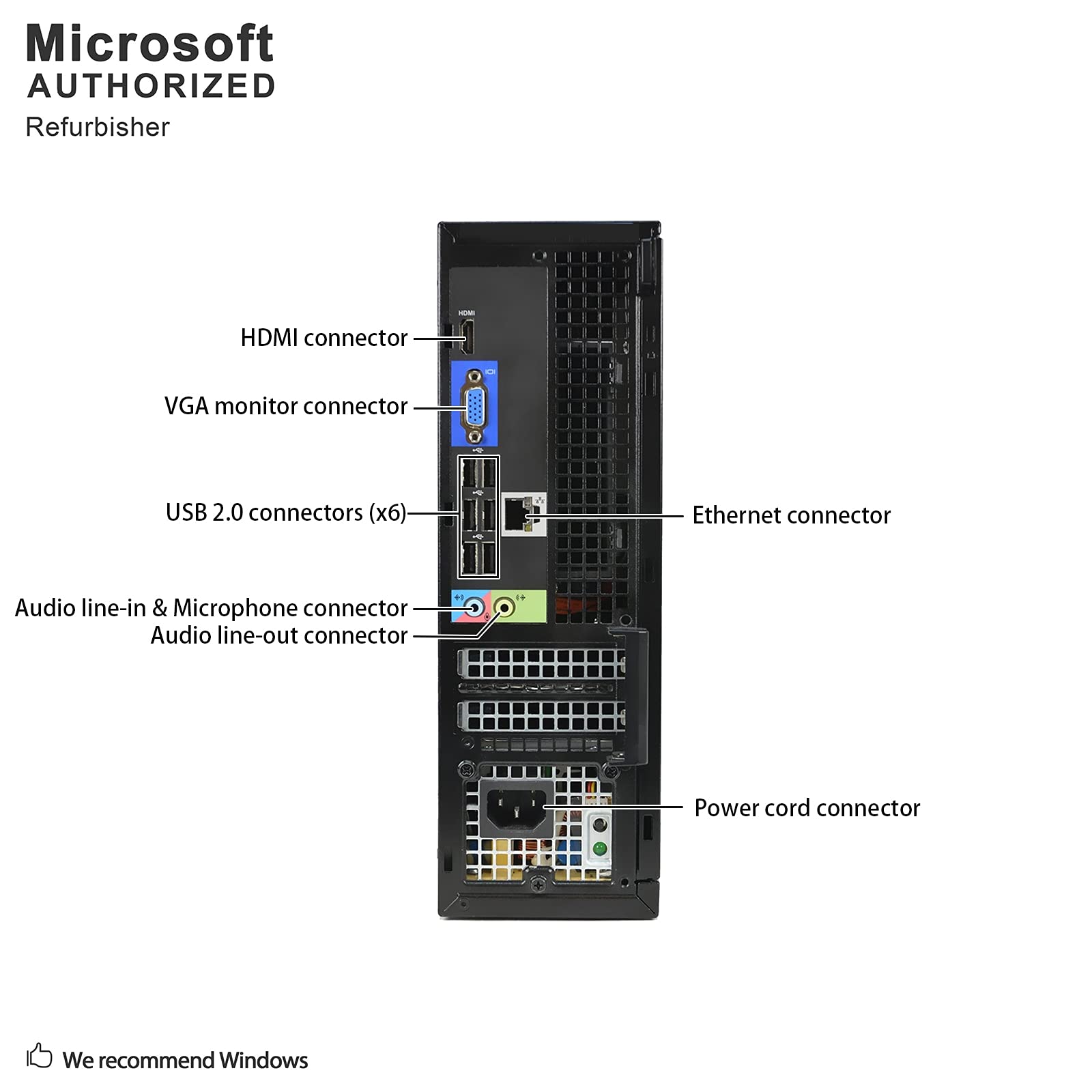 DELL Optiplex 3010 Desktop PC - Intel Core i3-3220 3.1GHz 8GB 250GB DVD Windows 10 Professional (Renewed)']