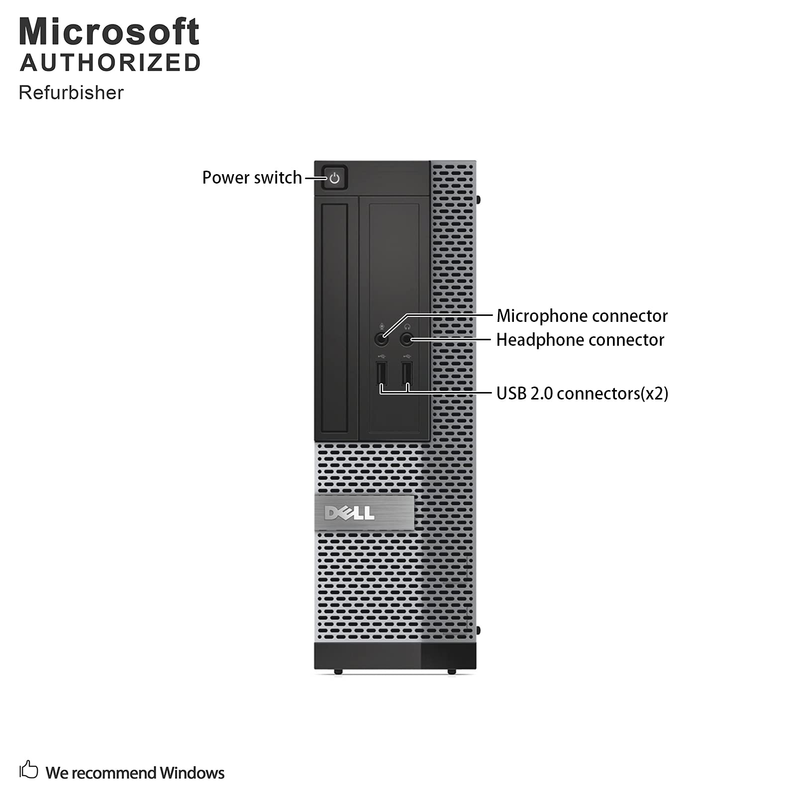 DELL Optiplex 3010 Desktop PC - Intel Core i3-3220 3.1GHz 8GB 250GB DVD Windows 10 Professional (Renewed)']