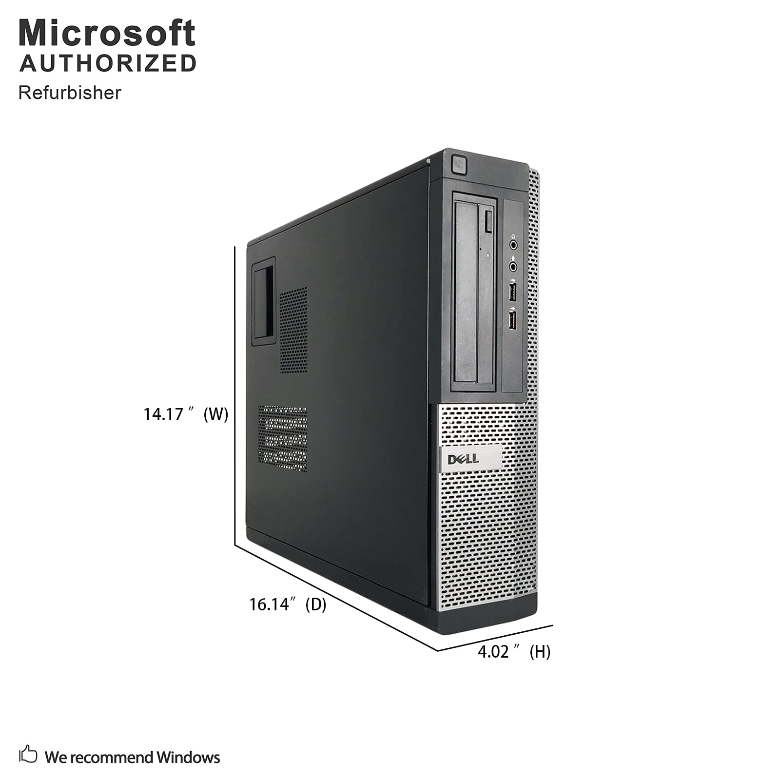 DELL Optiplex 3010 Desktop PC - Intel Core i3-3220 3.1GHz 8GB 250GB DVD Windows 10 Professional (Renewed)']