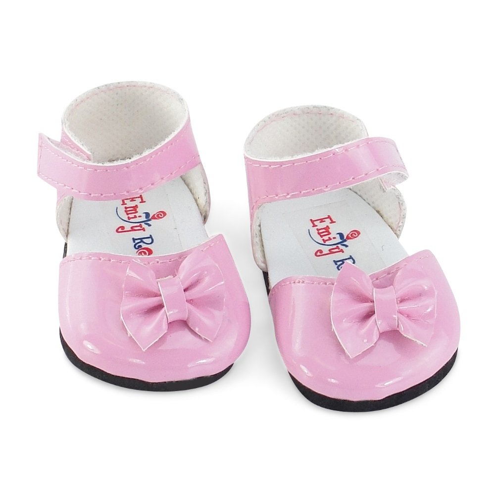 Emily Rose 18 Inch Doll Shoes | Value 3 Pack 18-in Doll Shoes Gift Set: Pink Shoes, White Sandals and Black Boots | Compatible with 18" American Girl Dolls