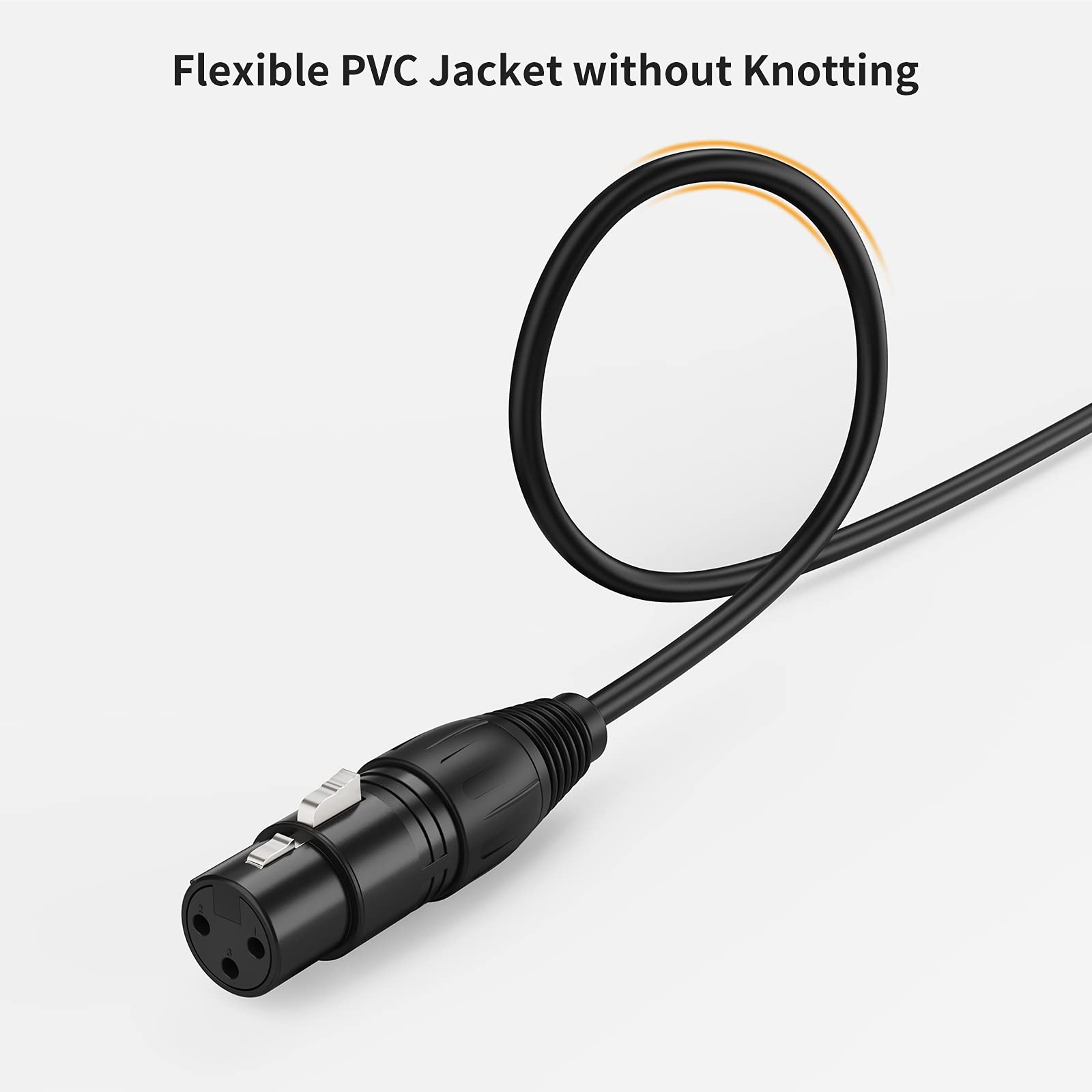 CableCreation (1/8 Inch 3.5mm to XLR Cable, Balanced XLR Female to 3.5mm Microphone Cable 3 Feet/0.9M, Black