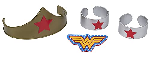 DecoPac 7222, Wonder Woman Strength and Power Cake Toppers, 3", count of 4