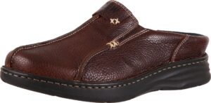 drew shoe men's lightweight fashion clogs, brown, leather, 8 w